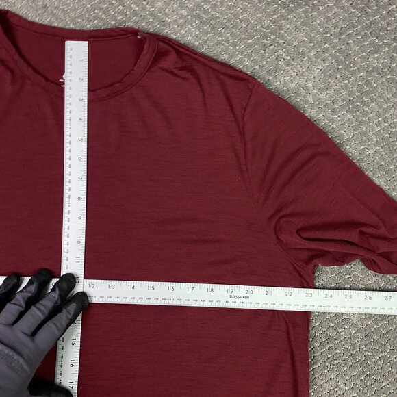 True North Shirt Men's XL Red Base Layer Merino Wool Blend Hiking Long Sleeve - Picture 6 of 8